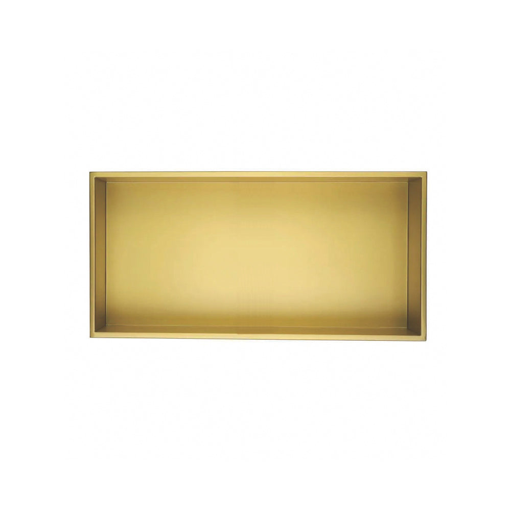 Brushed Brass Inset Shower Niche 300 x 600mm
