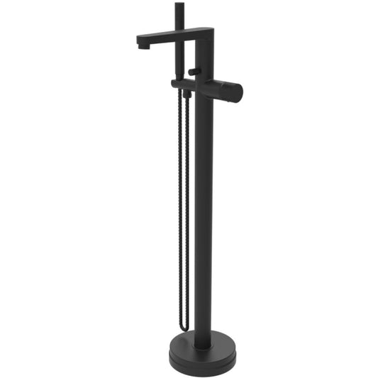 KaKa Matt Black Freestanding Bath Shower Mixer Tap