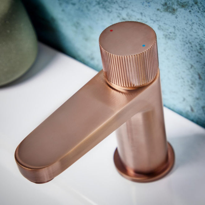 KaKa Brushed Bronze Mono Basin Mixer Tap