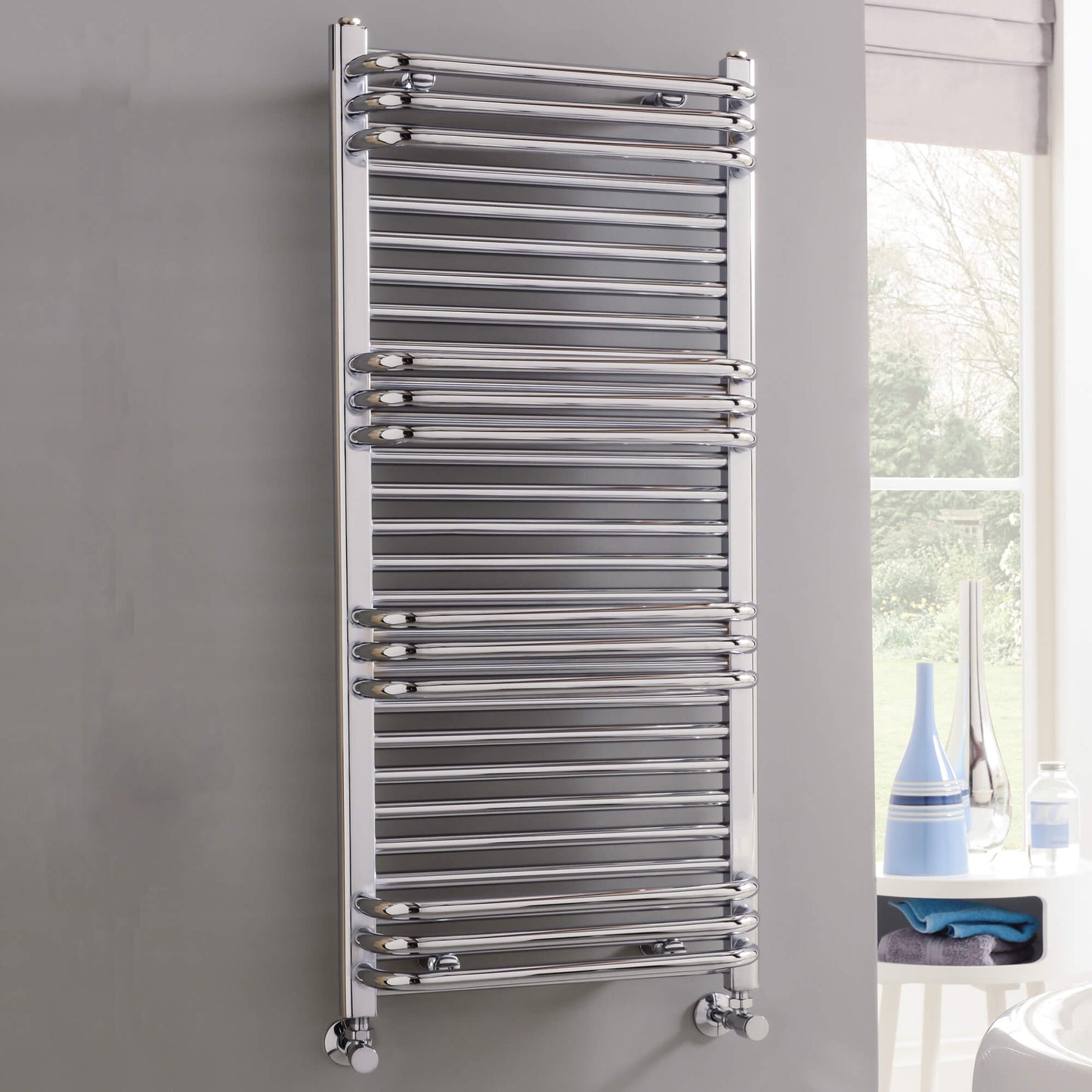 Meter Wall Mounted 1160 x 500mm Chrome