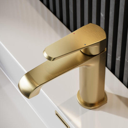 Hanna Brushed Brass Mono Basin Tap