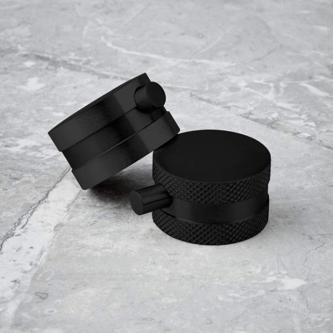 Apres Black Round Handle, Handset & Mounting Bracket