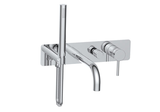 Apress Wall Mounted Bath Shower Mixer & Handset Chrome