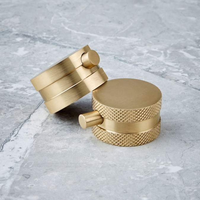 Apres Brushed Brass Thermostatic Shower Kit Basin & Bath Filler Mixer Tap Diamond Cut Handles