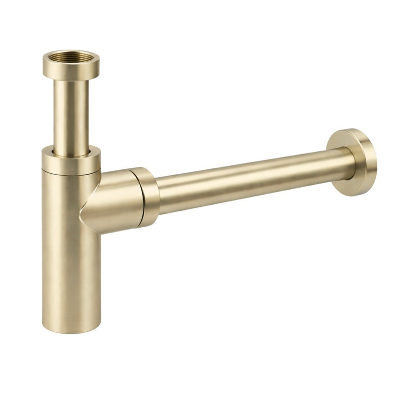 Brushed Brass Bottle Trap - Cylinder Style - Plastic