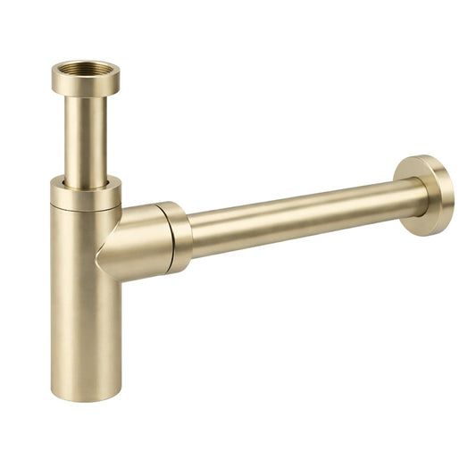 Brushed Brass Bottle Trap - Cylinder Style - Plastic
