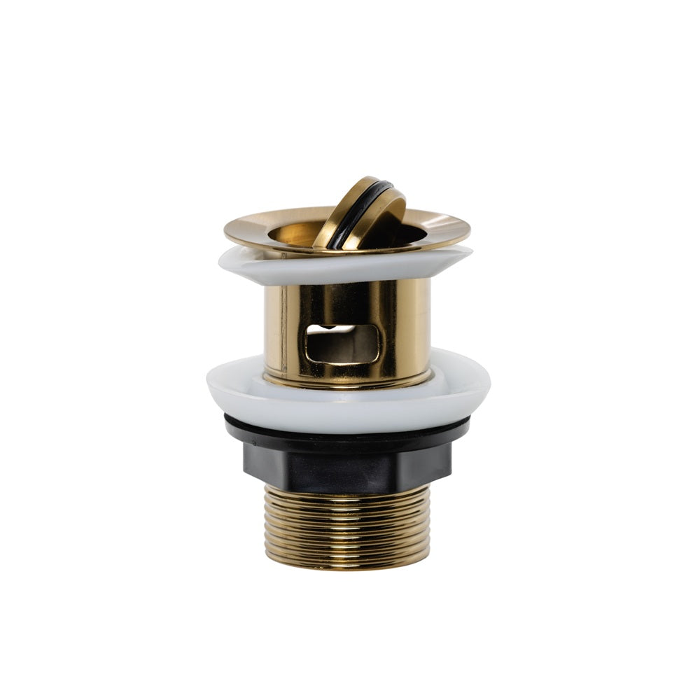 Brushed Brass Swivel Basin Waste Slotted 1 1/4"