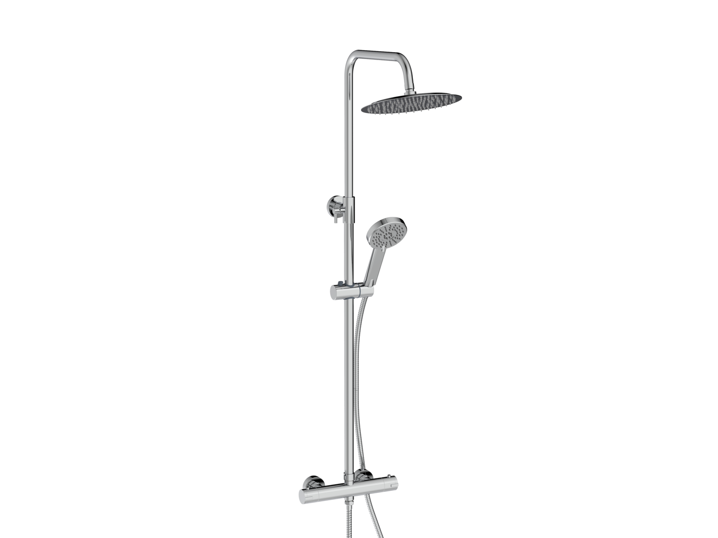 Chrome Round Thermostatic Shower Including FREE Shower Waste and BSP Brackets