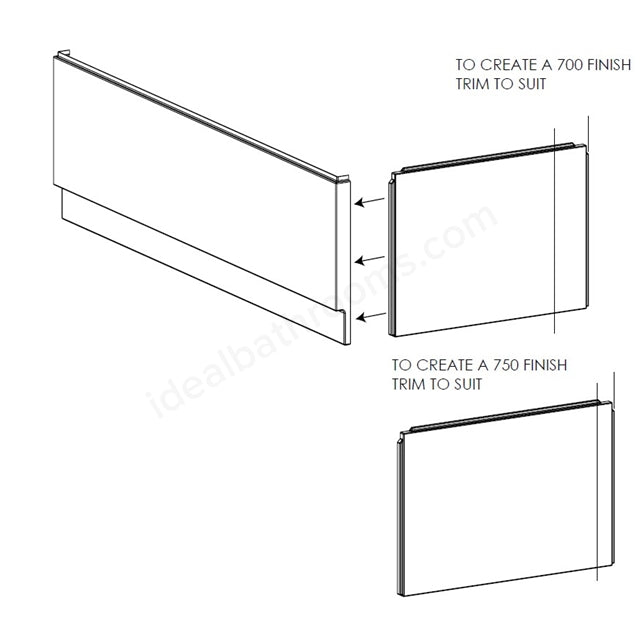 Swan 700mm End Bath Panel