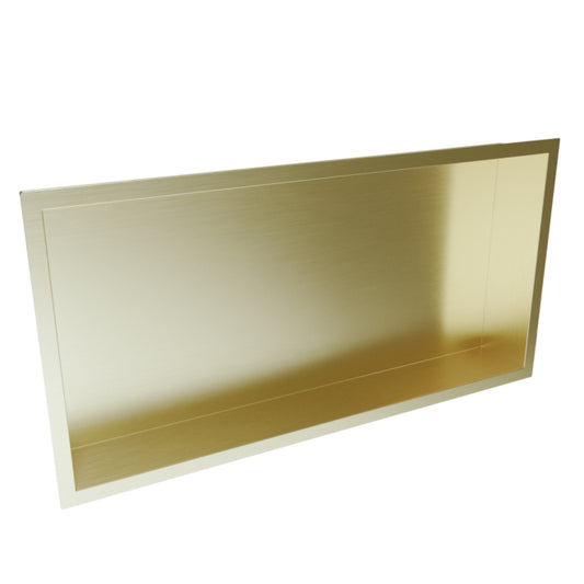 Inset Shower Niche 600x300mm Brushed Brass