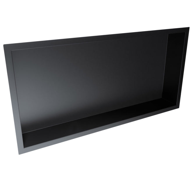 Matte Black 600 x 300 Shower Niche