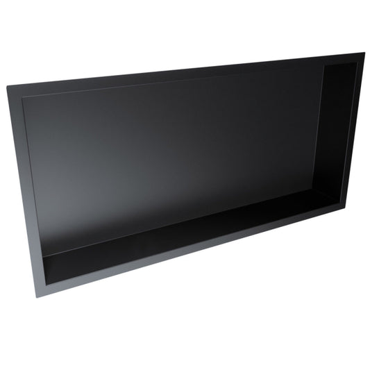 Matte Black 600 x 300 Shower Niche