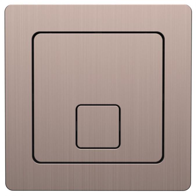 Square Brushed Bronze Dual Flush Button SQUARE-CISTERN-BRONZE