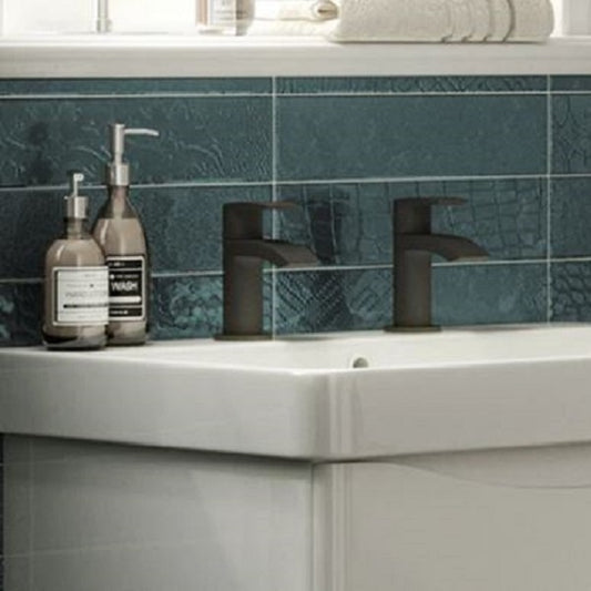 Belantia Matt Black Basin Taps (Pair) Hot and Cold Separates