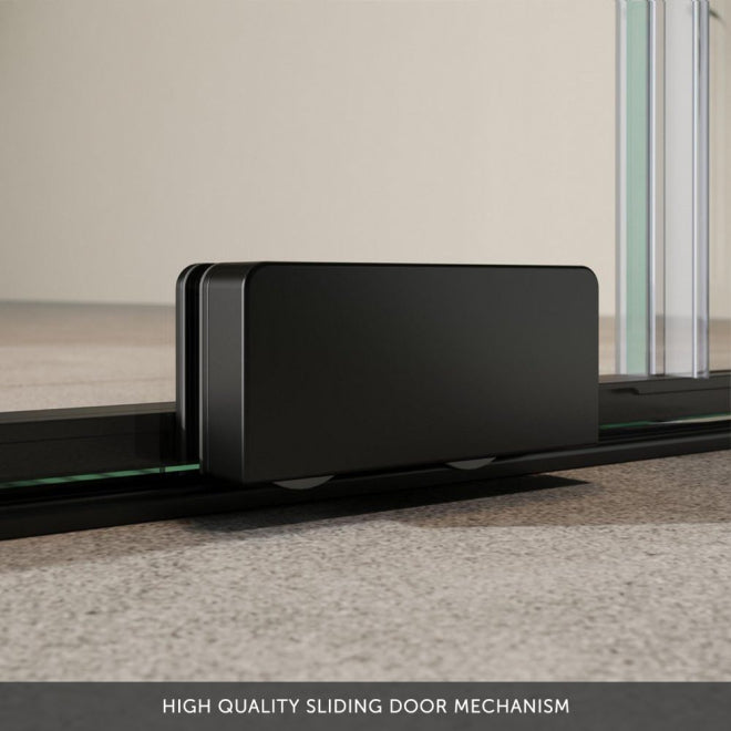 Scudo Momentum 1400mm Sliding Shower Door in Matt Black