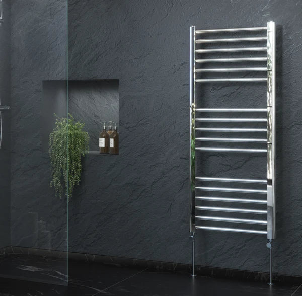 800mm x 400mm Straight Chrome Towel Warmer
