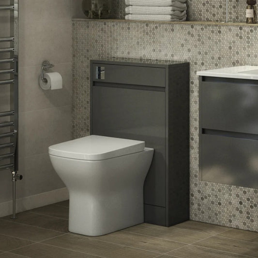 House Square Back to Wall Pan Inc Soft Close Seat - White