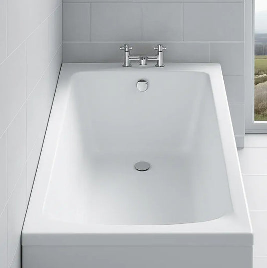 Carron Delta Single Ended Rectangular Bath 1675mm x 700mm - 5mm Acrylic