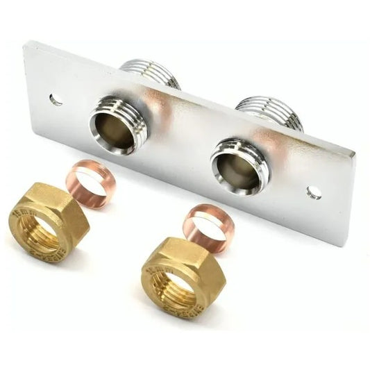 Bidet Douche Thermostatic Shower Concealed Fixing Wall Plate Bathroom Toilet Back Chrome