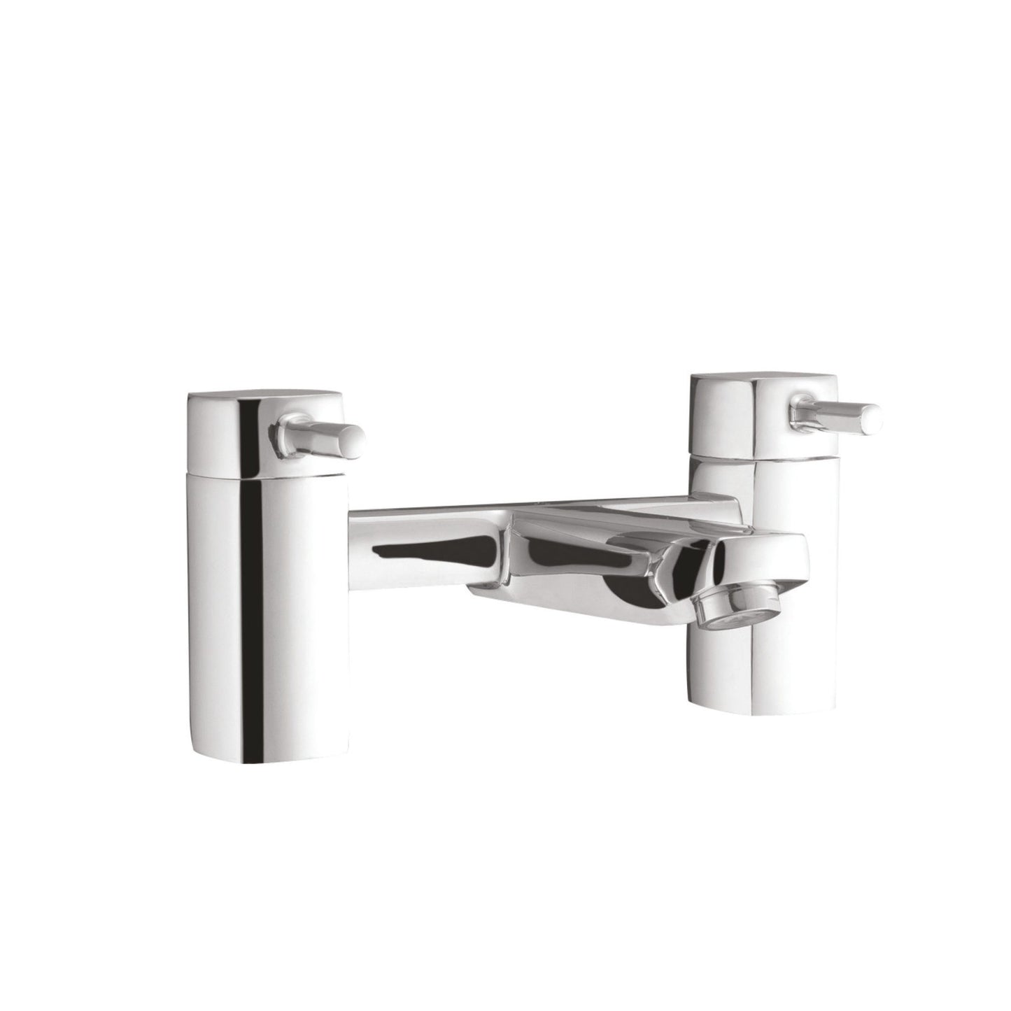 Square Chrome Thermostatic Overhead Shower Kit with Cube Basin Mixer Tap & Bath Filler Set inc. Waste Set