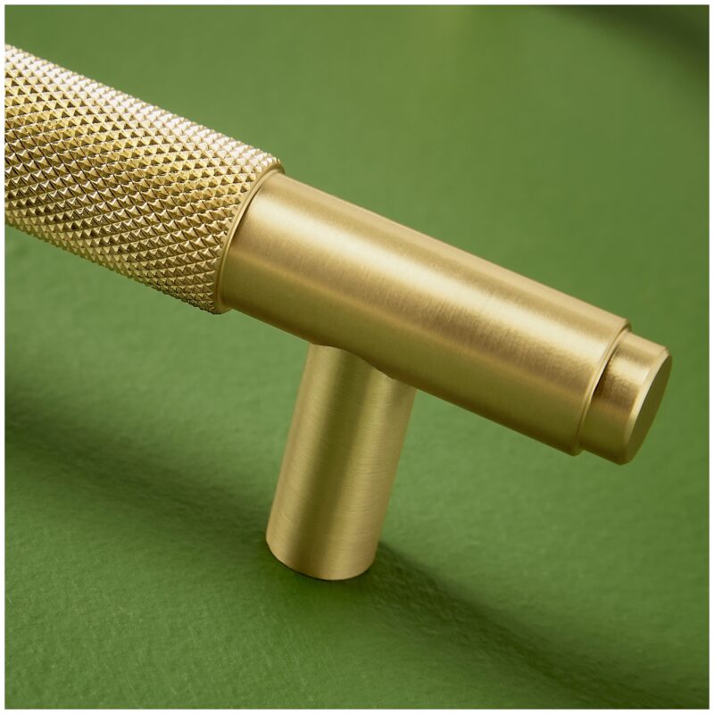 Knurled 160mm Handle Brushed Brass