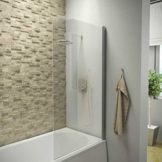 Radius Edged Bath Shower Screen