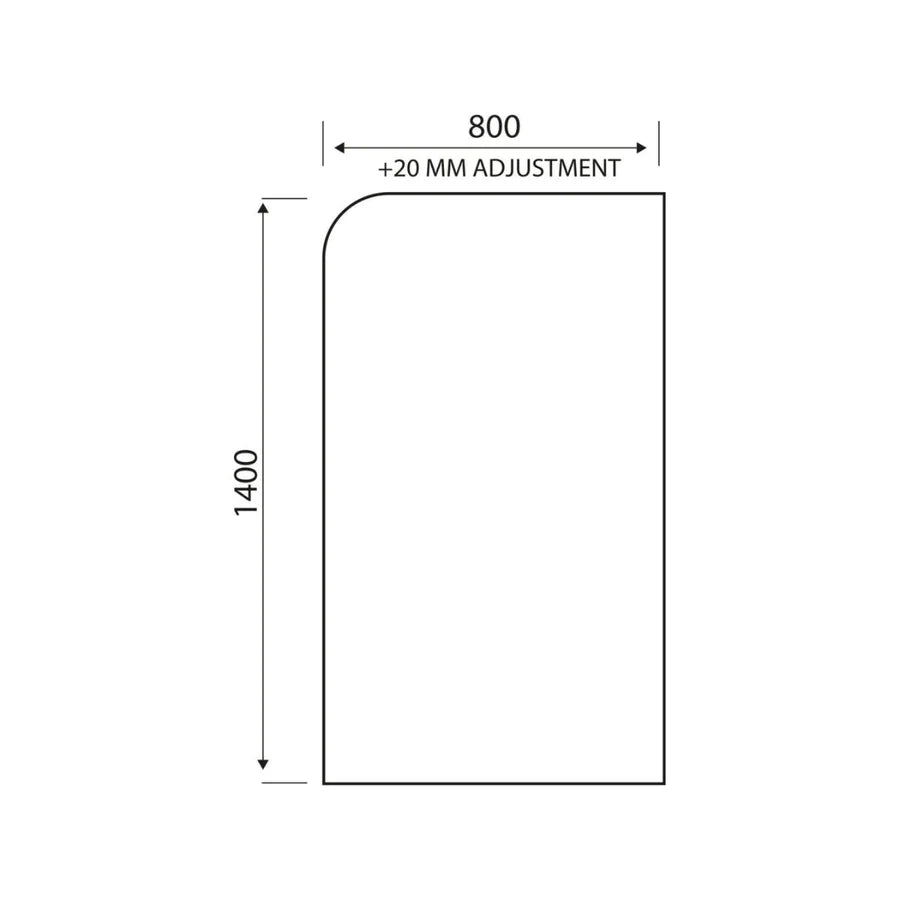 SL6 Brushed Brass Radius Bath Shower Screen