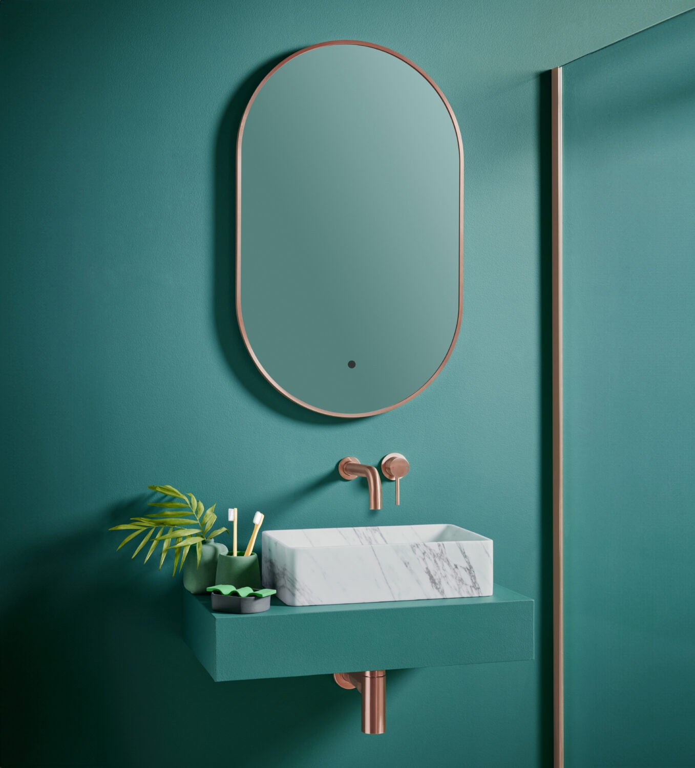 AURBI LED Mirror Brushed Bronze 500×800