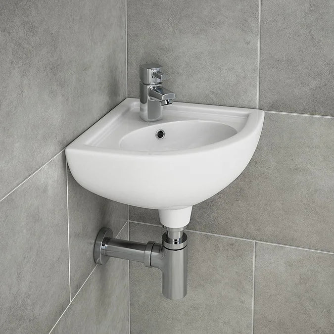 RAK Compact Corner Basin 1 Tap Hole