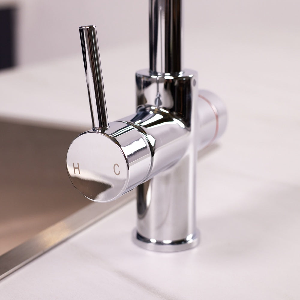 Impromta | Biometric Fingerprint 3-in-1 Kitchen Tap Kit | Square Neck | Chrome