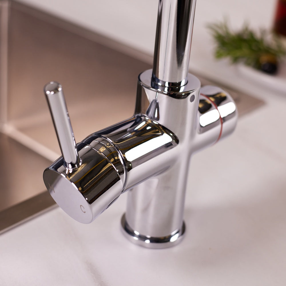 Impromta | Biometric Fingerprint 3-in-1 Kitchen Tap Kit | Square Neck | Chrome