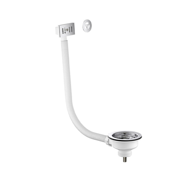 Bronx Chrome Mono Kitchen Tap with Waste and Overflow Covers