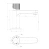 Kaka Brushed Brass Mini Basin Mixer Tap Fluted Handle