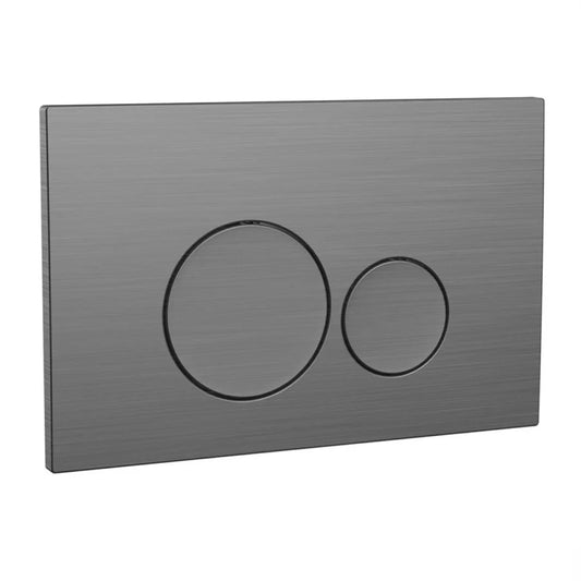 Round Gunmetal Dual Flush Button